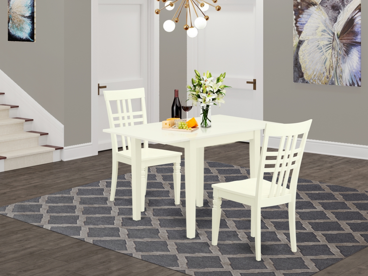 3 Piece Norden Dining Table Set - Linen White