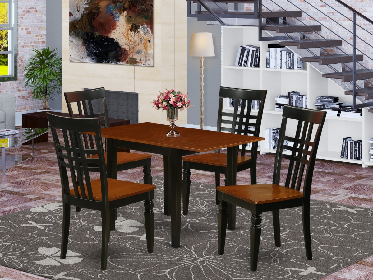5 Piece Norden Dinette Set - Black & Cherry