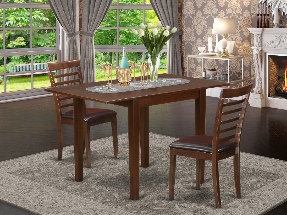 3 Piece Norden Dining Room Table Set - Mahogany