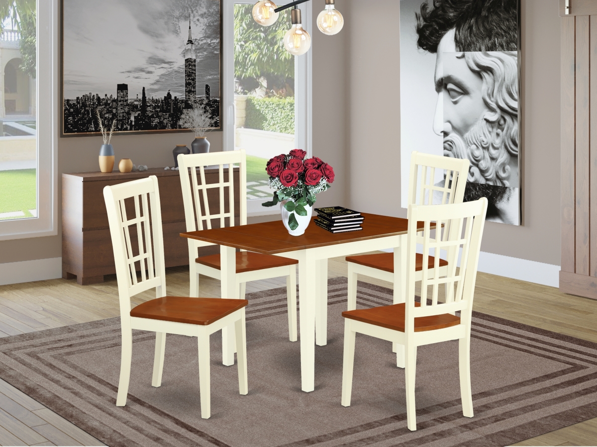 5 Piece Norden Dinette Set - Buttermilk & Cherry