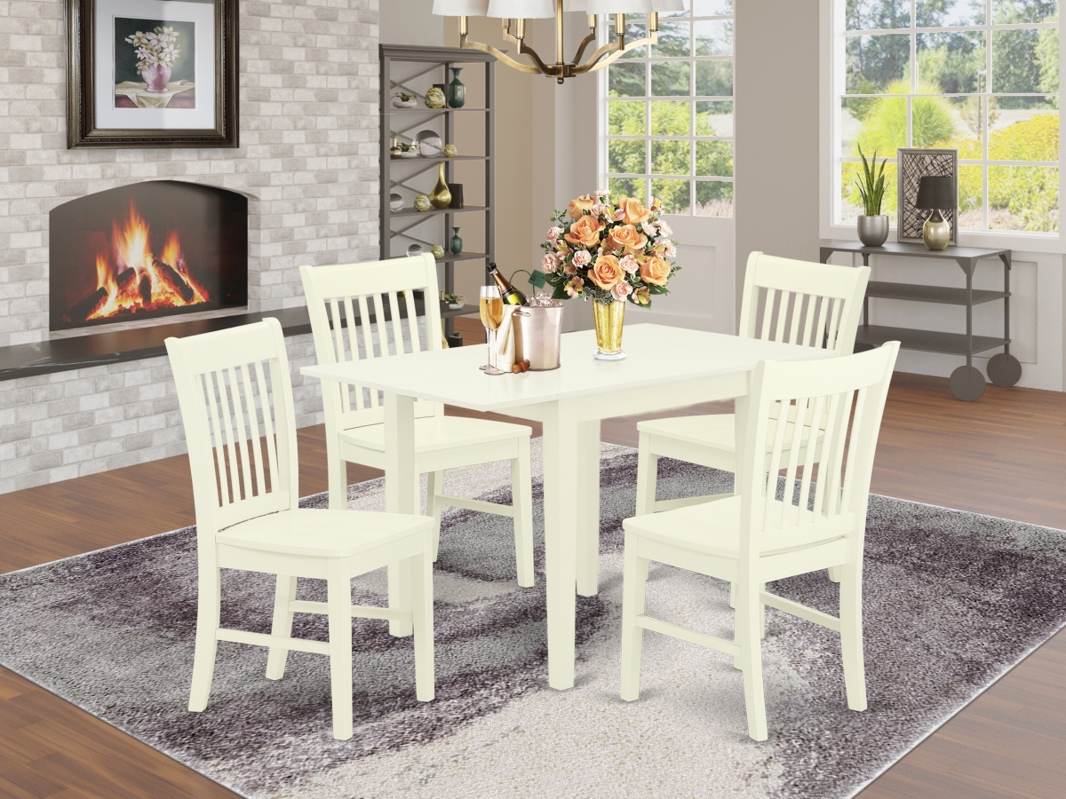 5 Piece Norden Dinette Set - Linen White