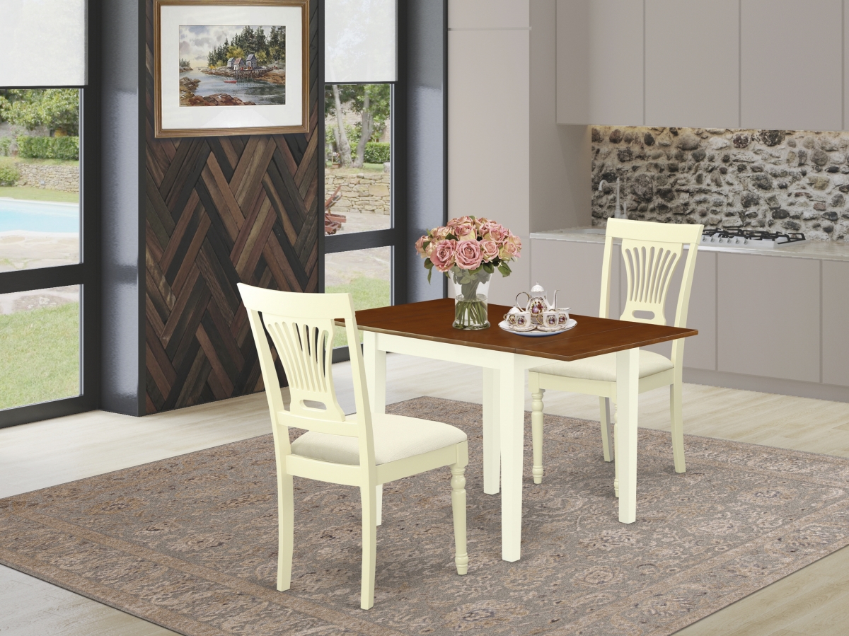 3 Piece Norden Dinette Set - Buttermilk & Cherry