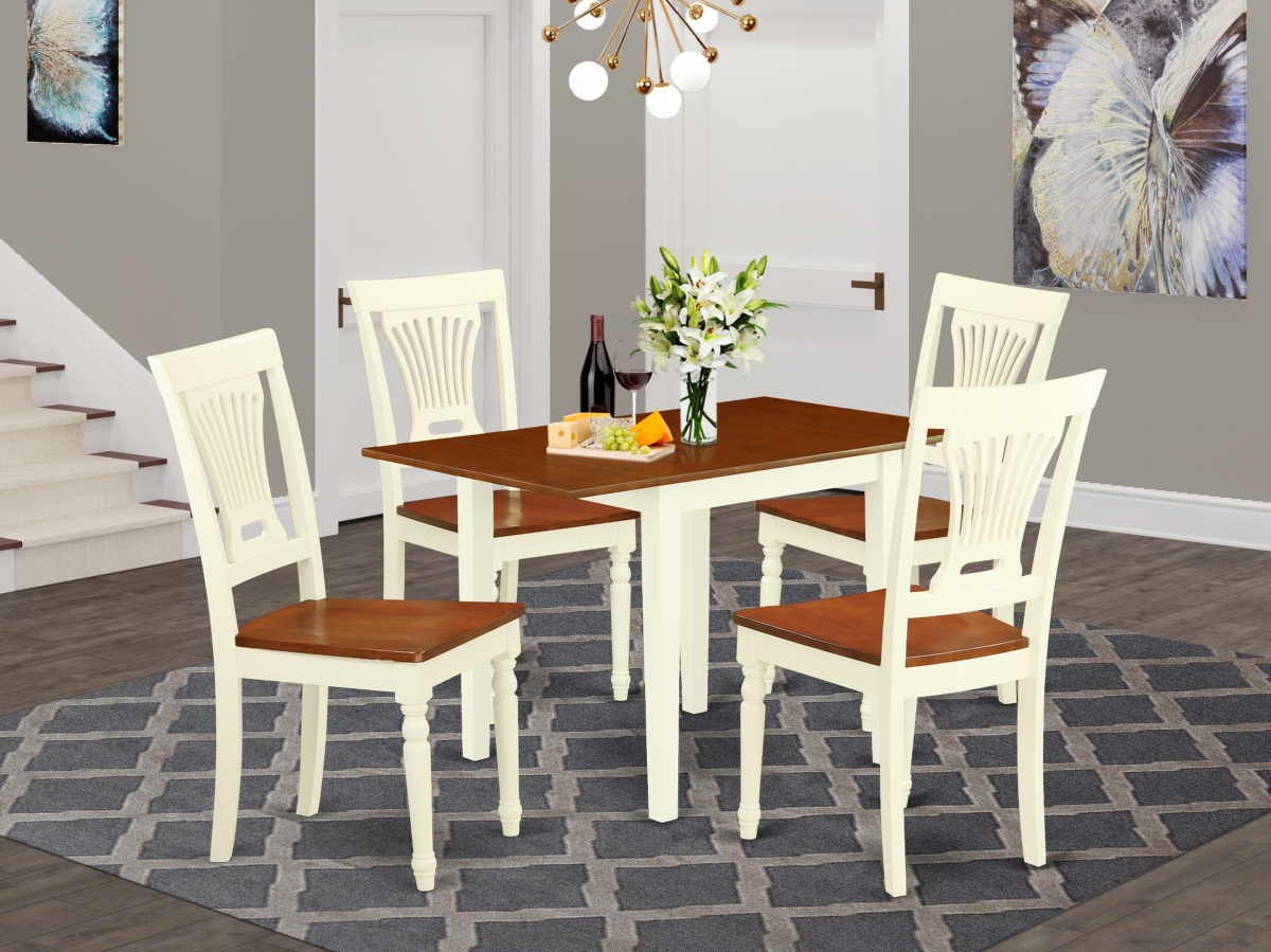5 Piece Norden Dinette Set - Buttermilk & Cherry