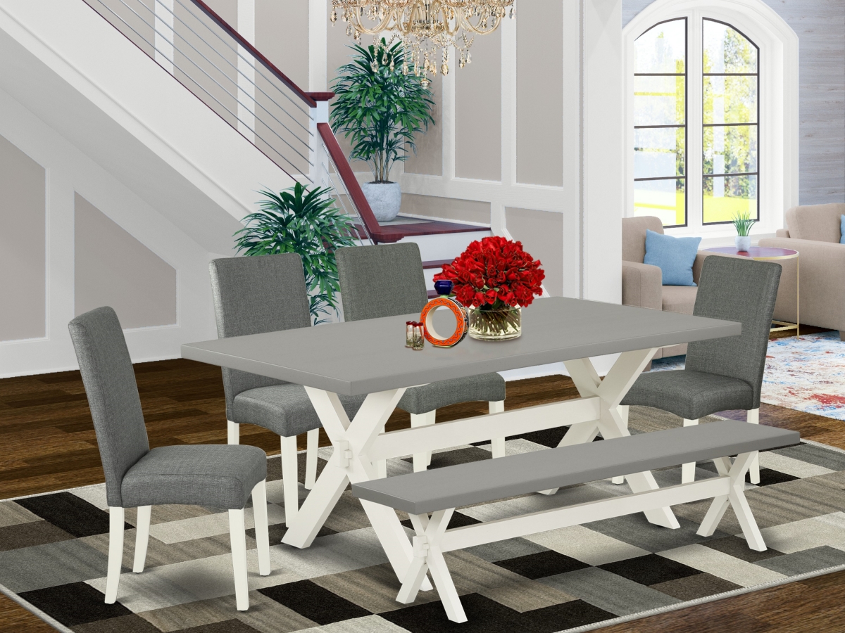 6 Piece X-Style Dinette Set - Gray & Cement