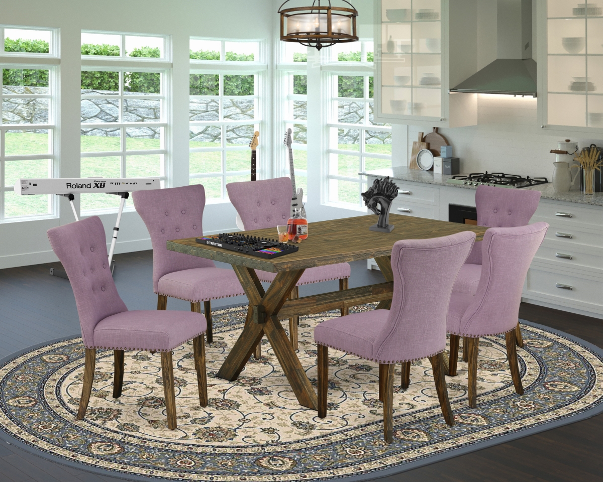 X776GA740-7 7 Piece X-Style Kitchen Table Set - Dahlia
