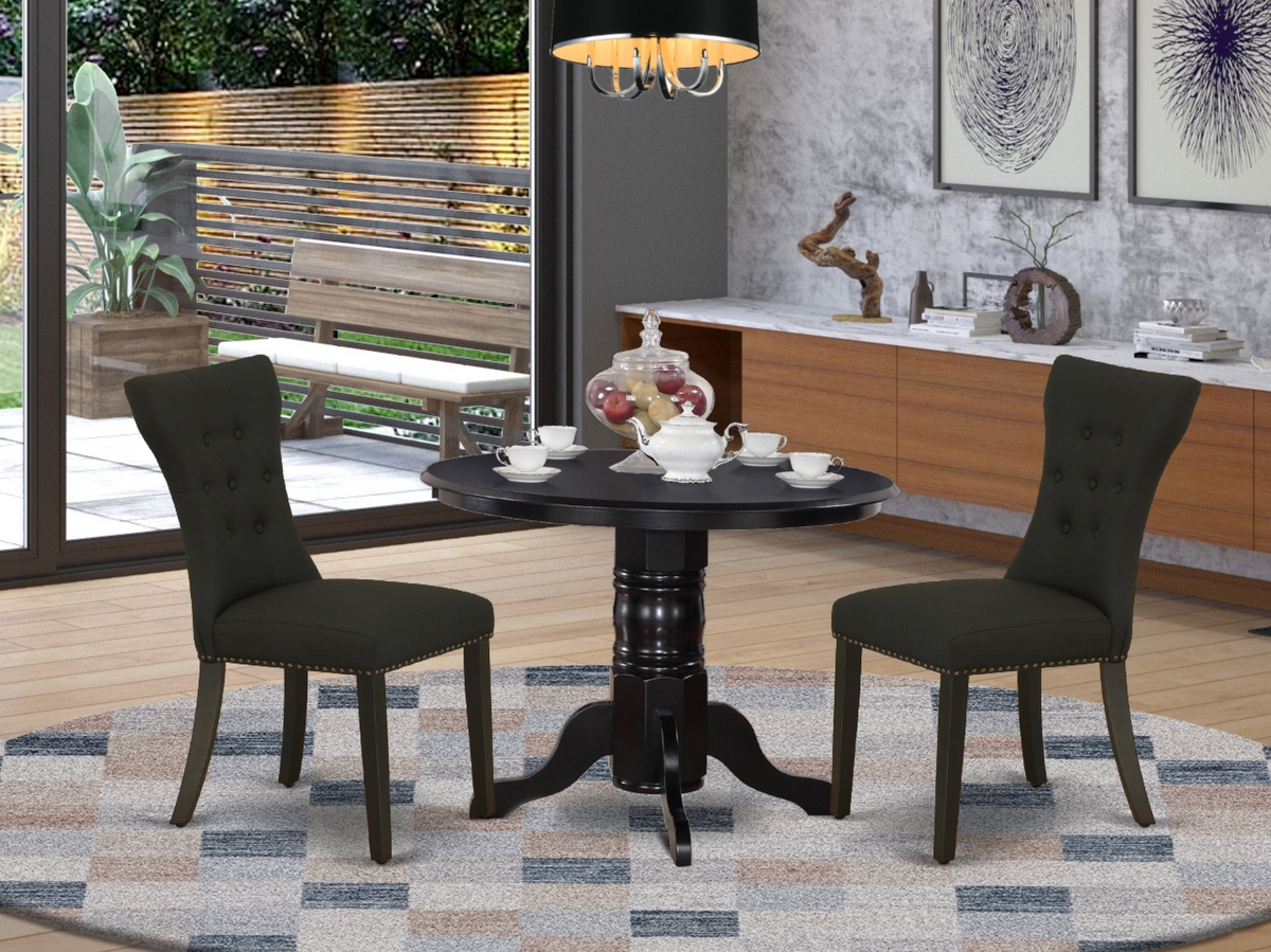 3 Piece Shelton Kitchen Table Set - Black