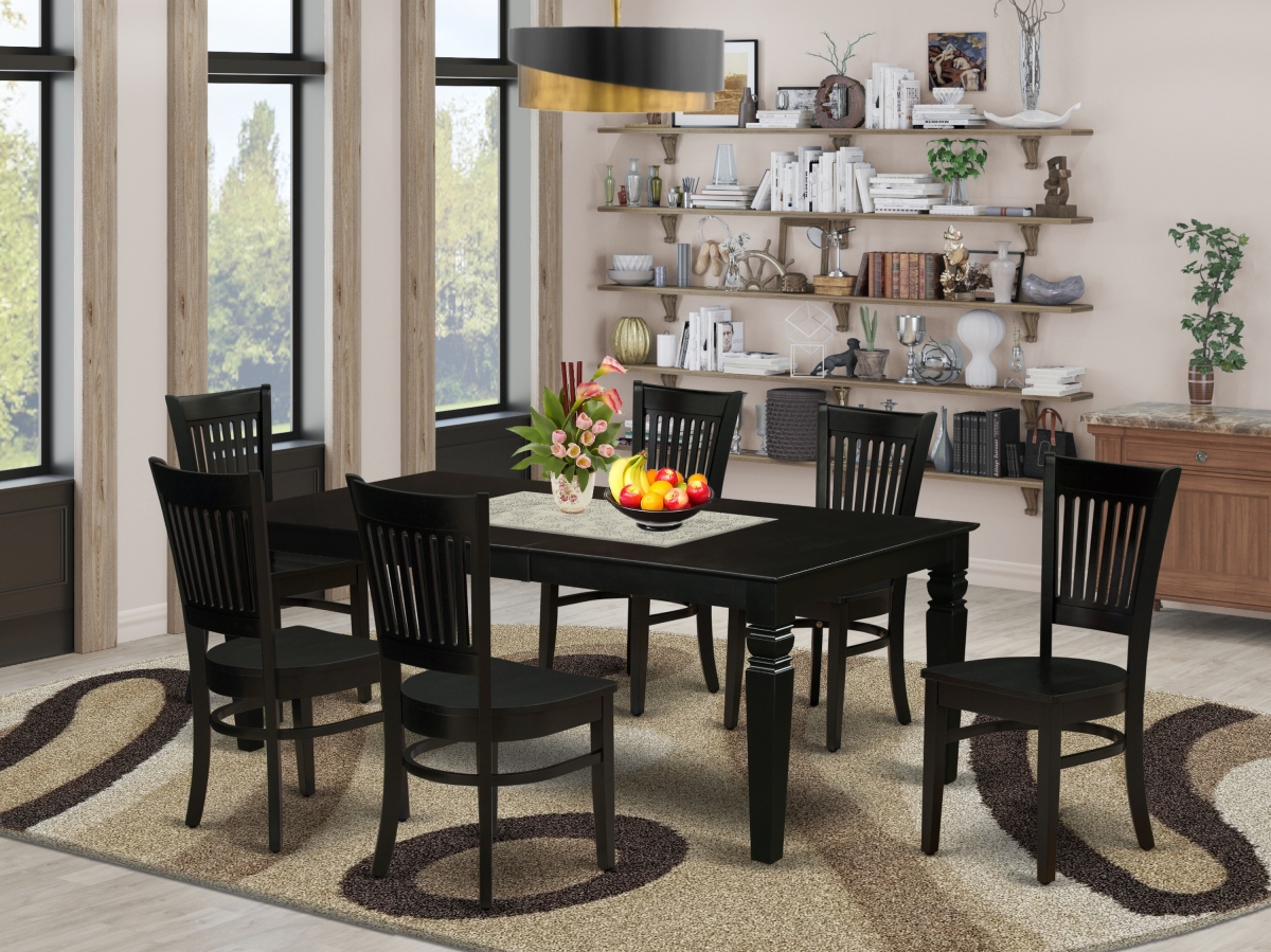 7 Piece Logan Dining Set - Black