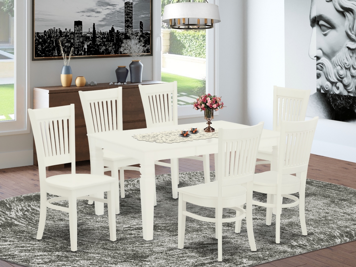 7 Piece Weston Dining Room Set - Linen White