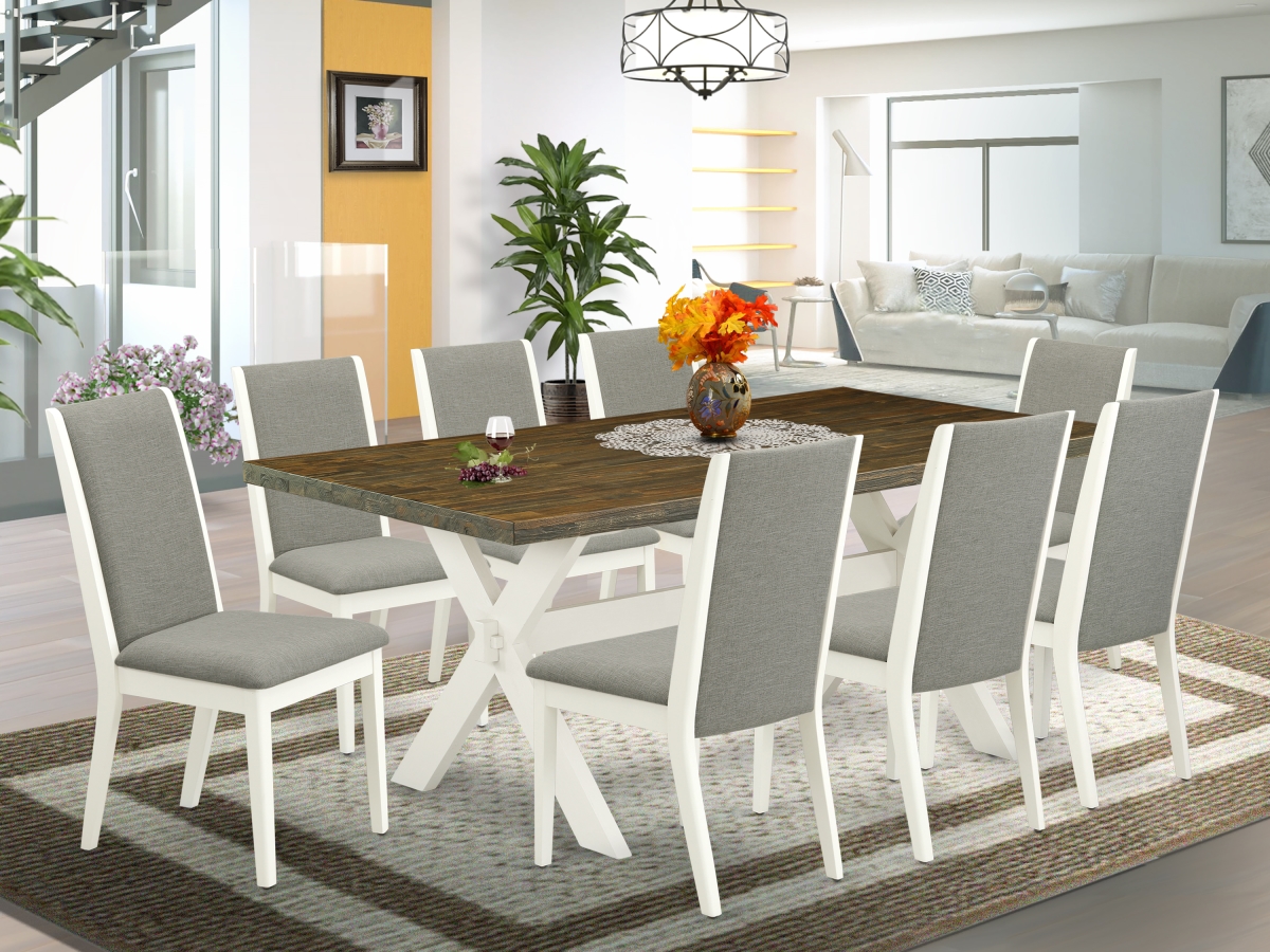 9 Piece X-Style Amazing Dining Set - Linen White