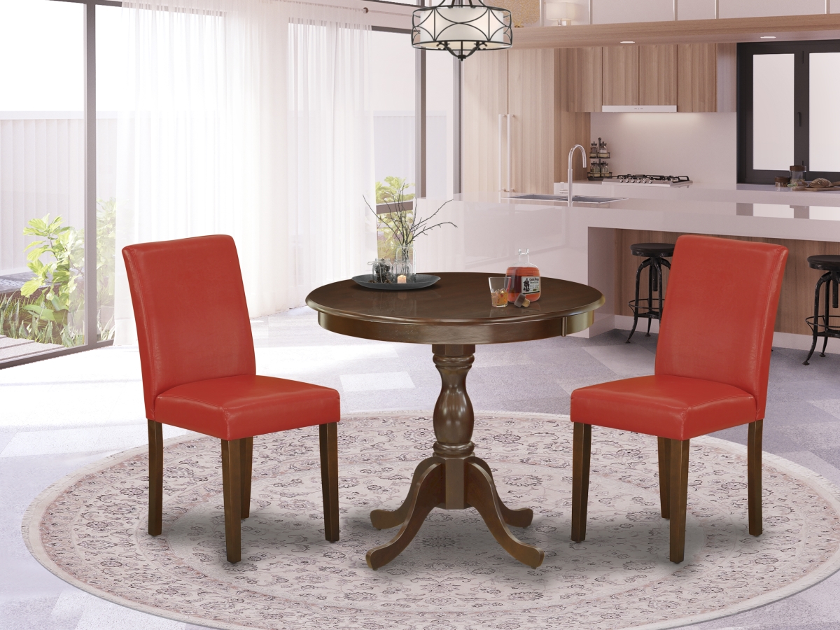 3 Piece Antique Dining Table Set - Mahogany
