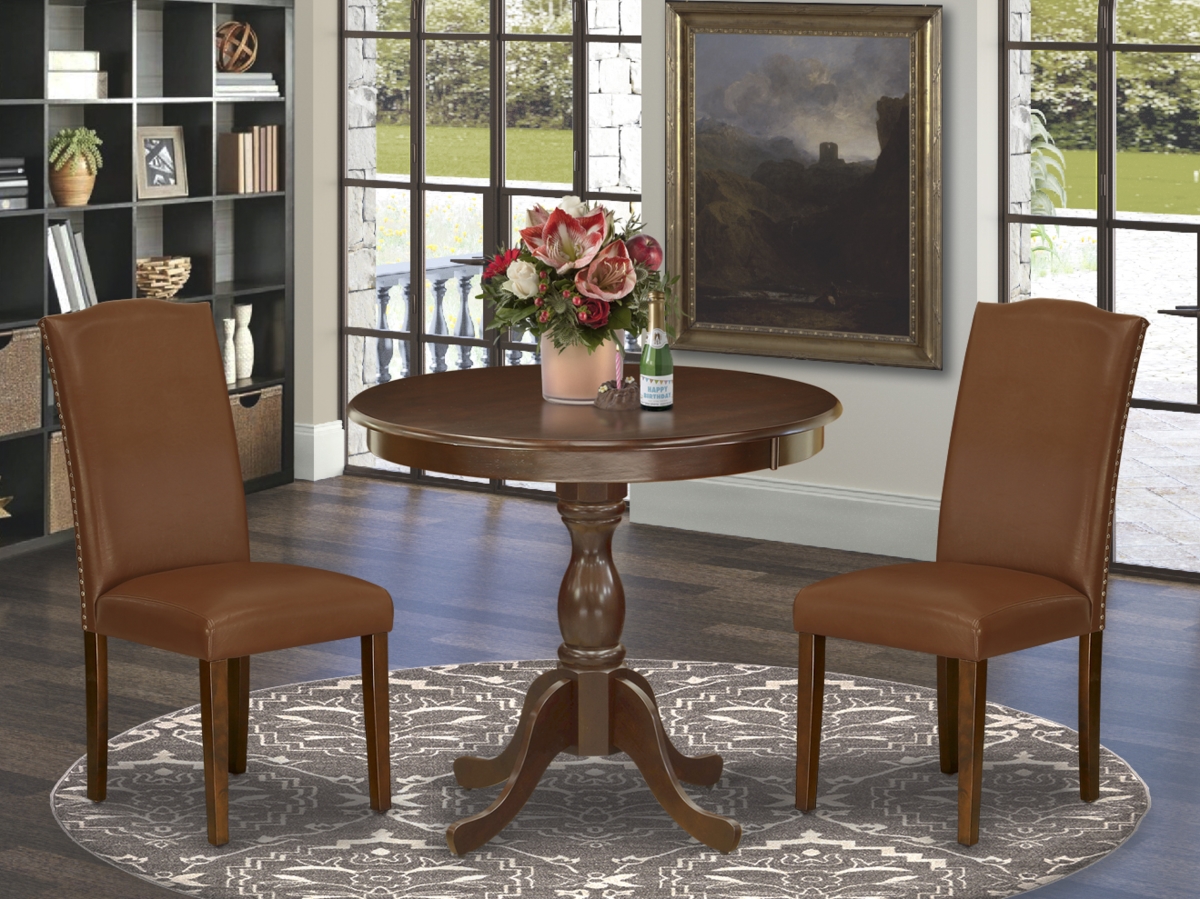 3 Piece Antique Dinette Set - Mahogany