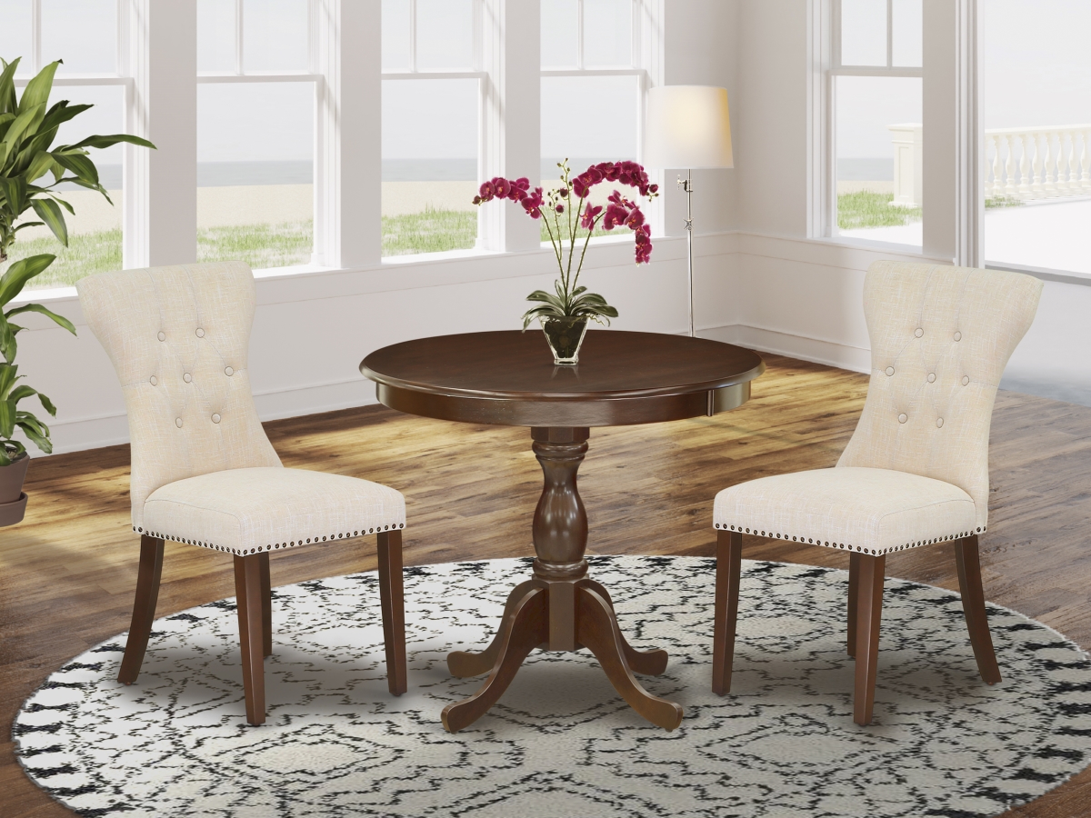 3 Piece Antique Dining Set - Mahogany