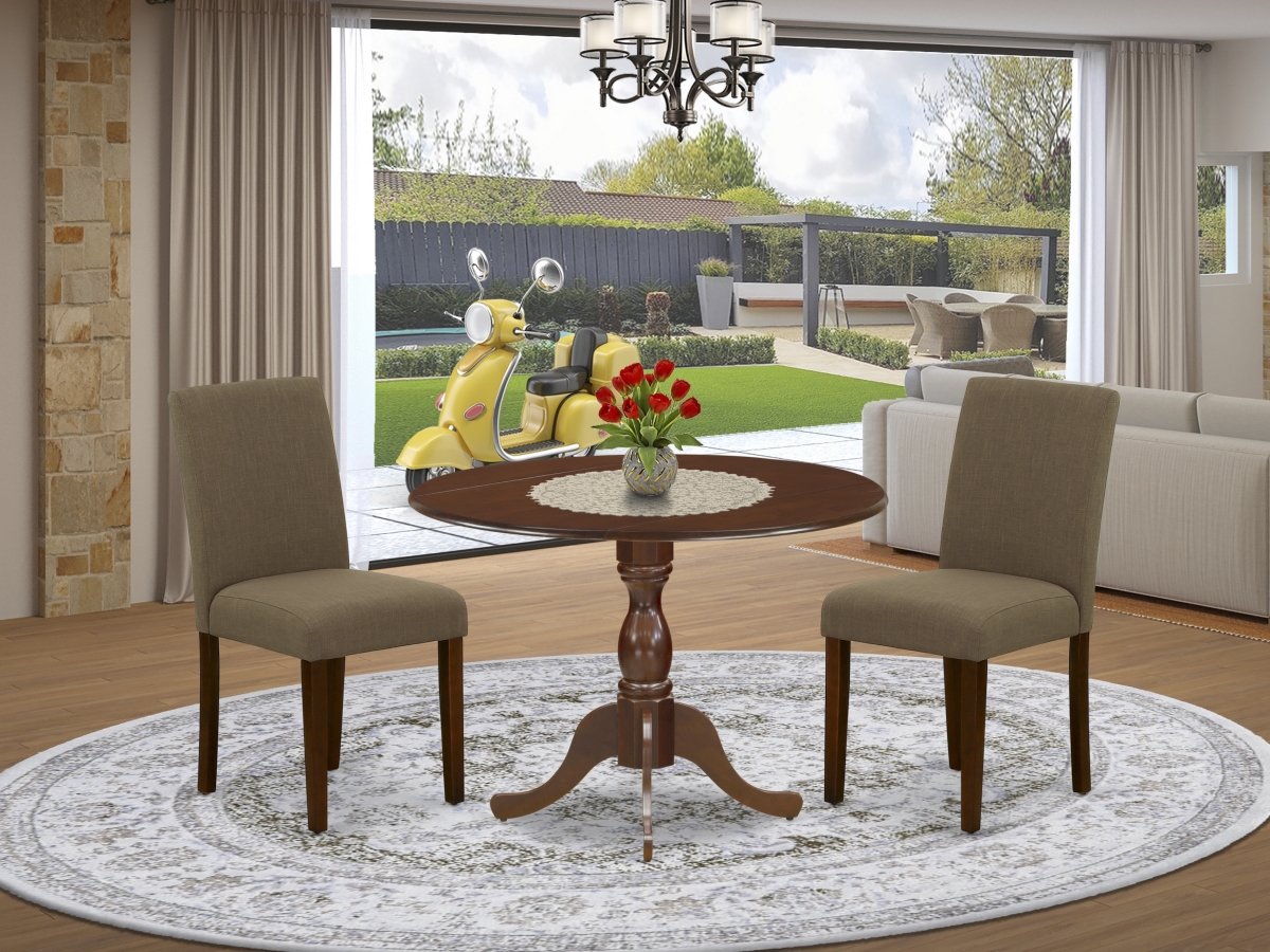 3 Piece Dublin Dinning Room Table Set - Mahogany