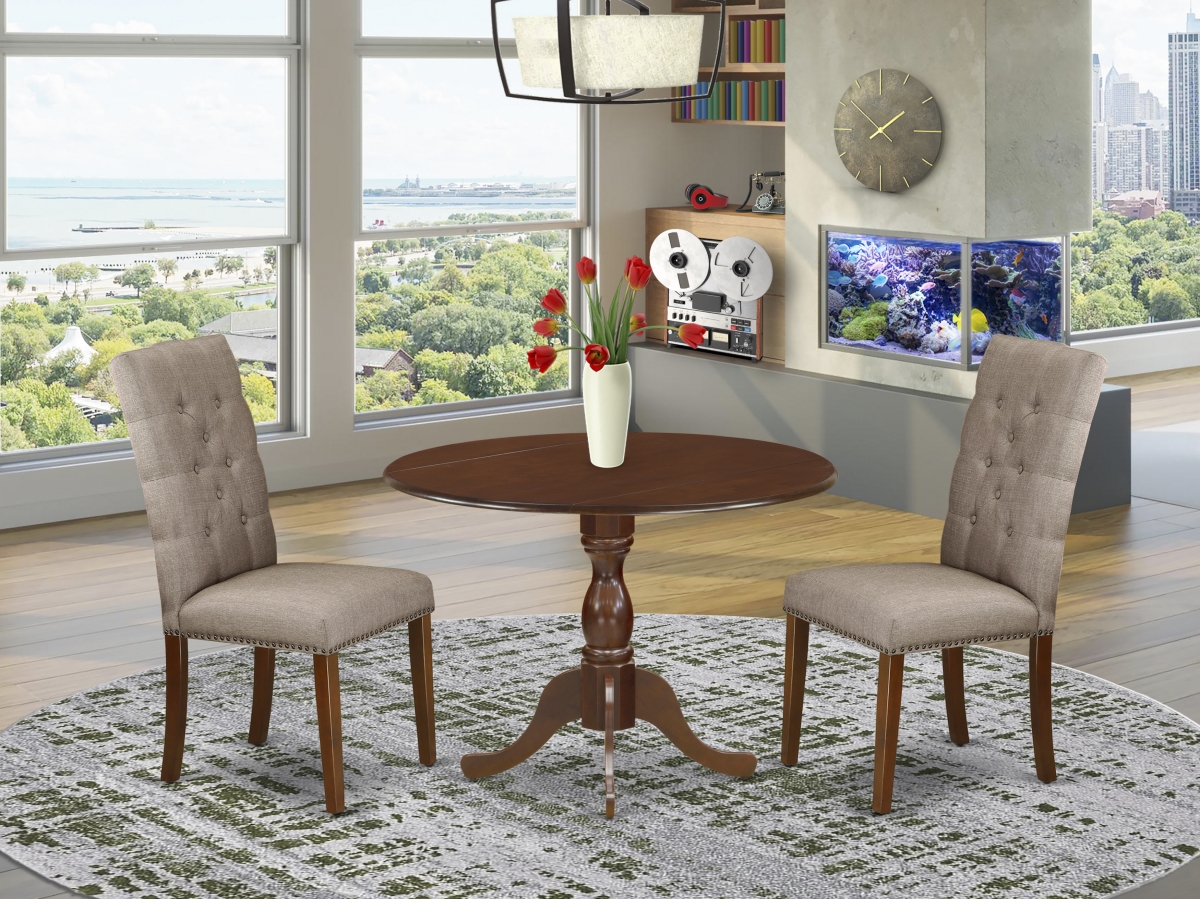 3 Piece Dublin Dining Table Set - Mahogany