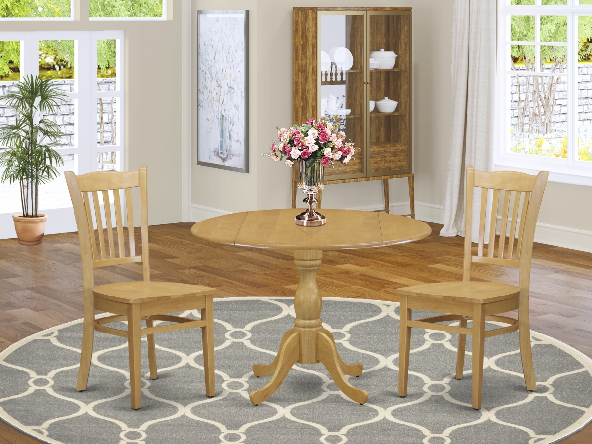 3 Piece Dublin Dining Room Table Set - Oak