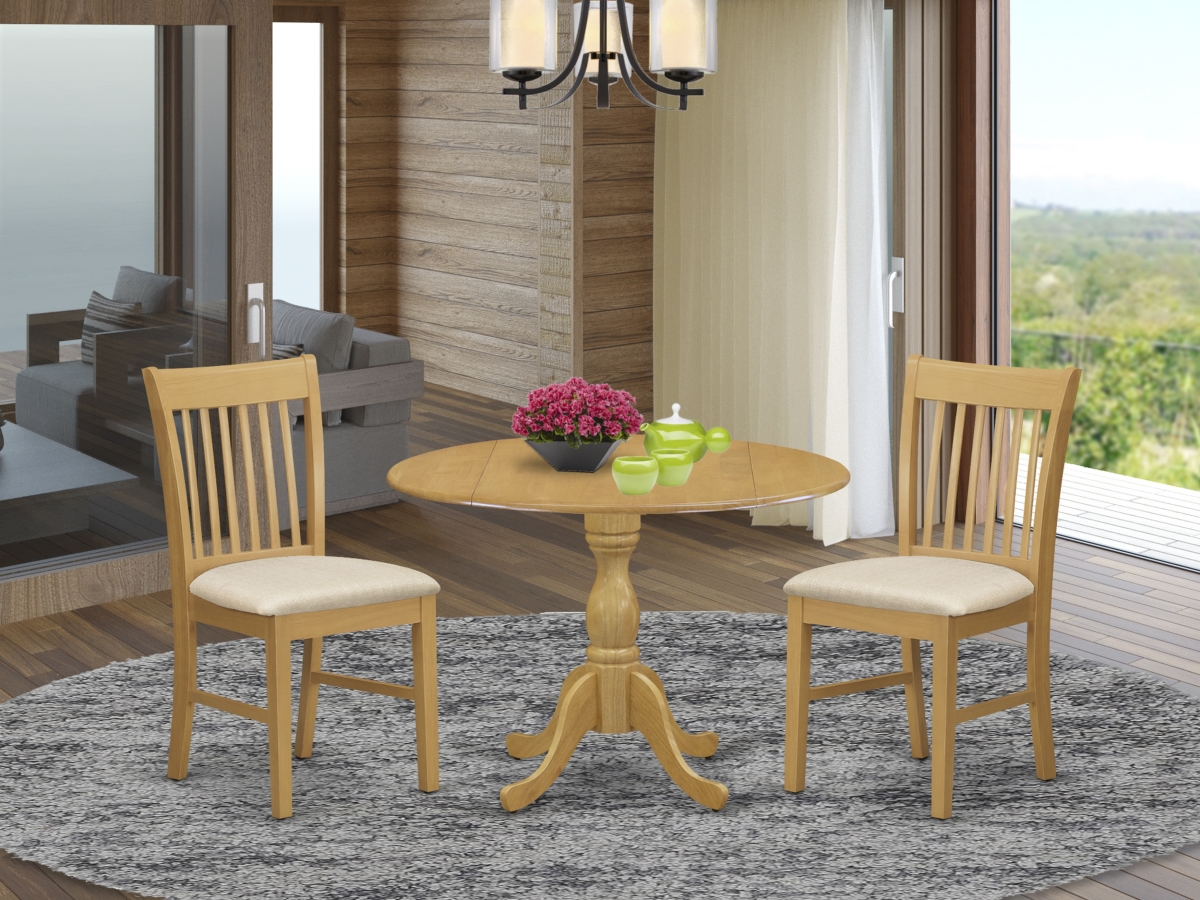 3 Piece Dublin Dining Room Table Set - Oak