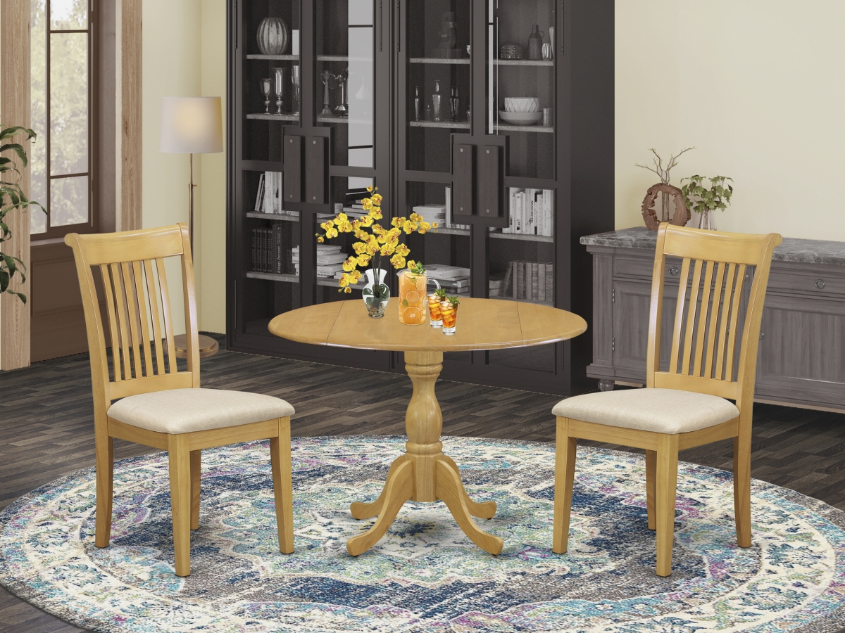 3 Piece Dublin Dining Table Set - Oak