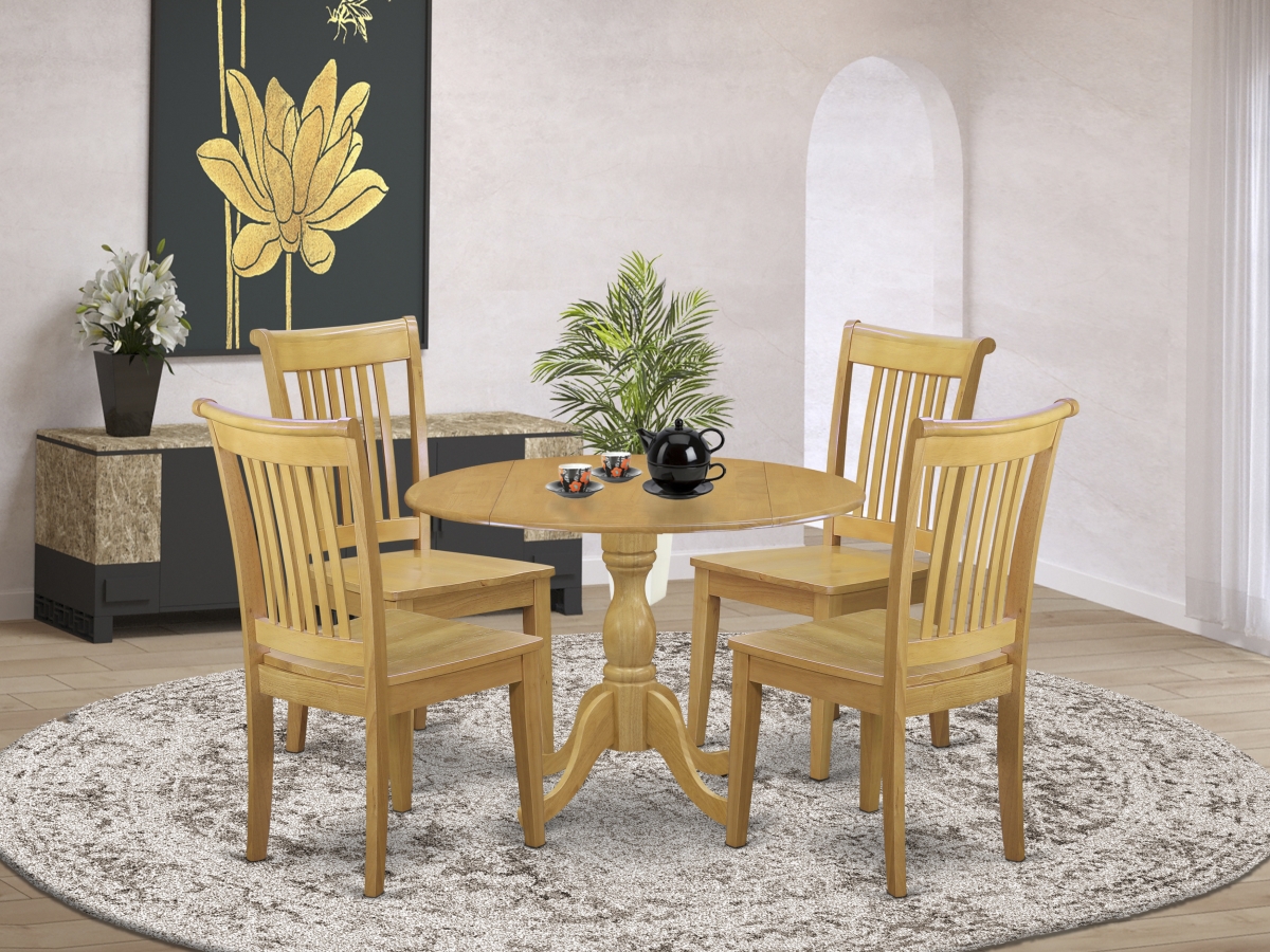 5 Piece Dublin Wooden Dining Table Set - Oak