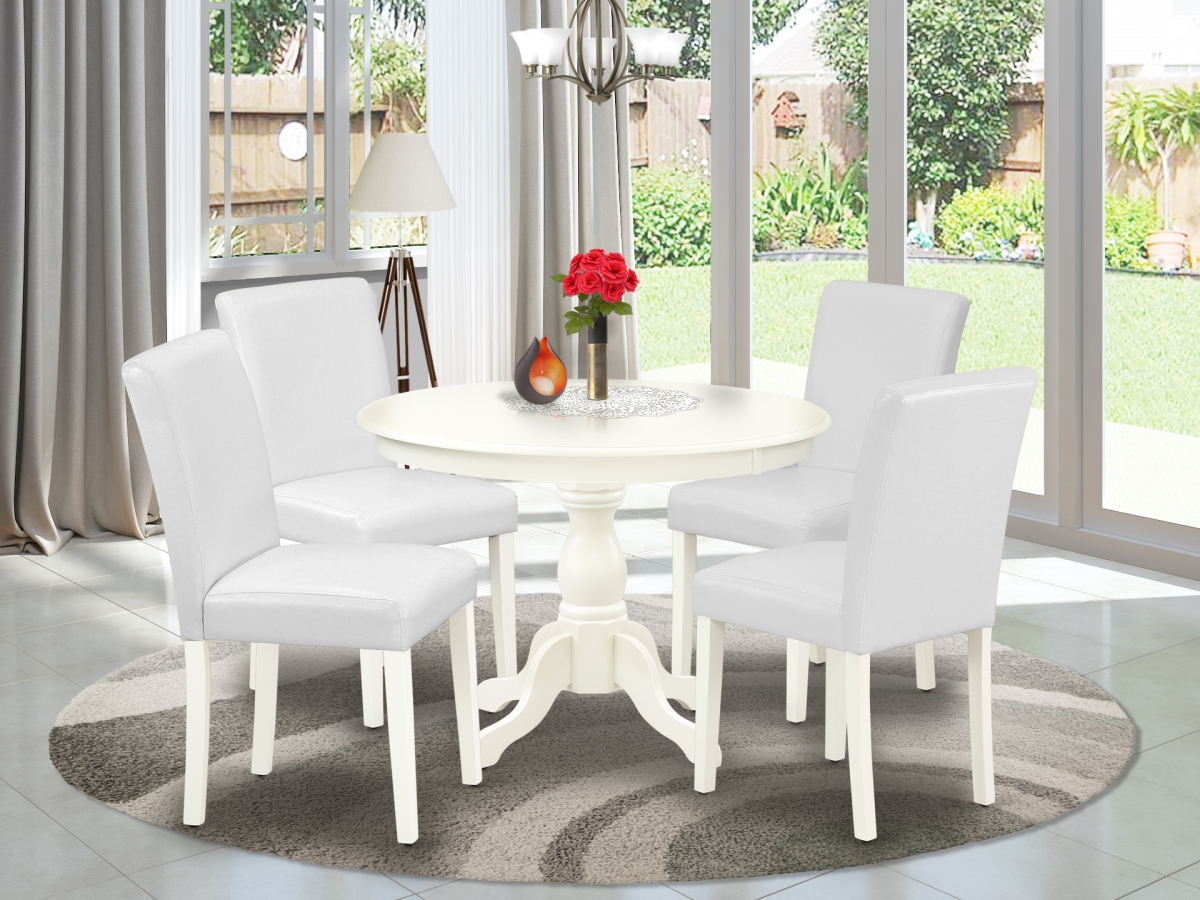 5 Piece Hartland Dining Table Set - Linen White