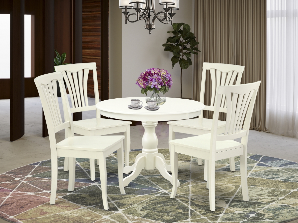 5 Piece Hartland Dining Table Set - Linen White