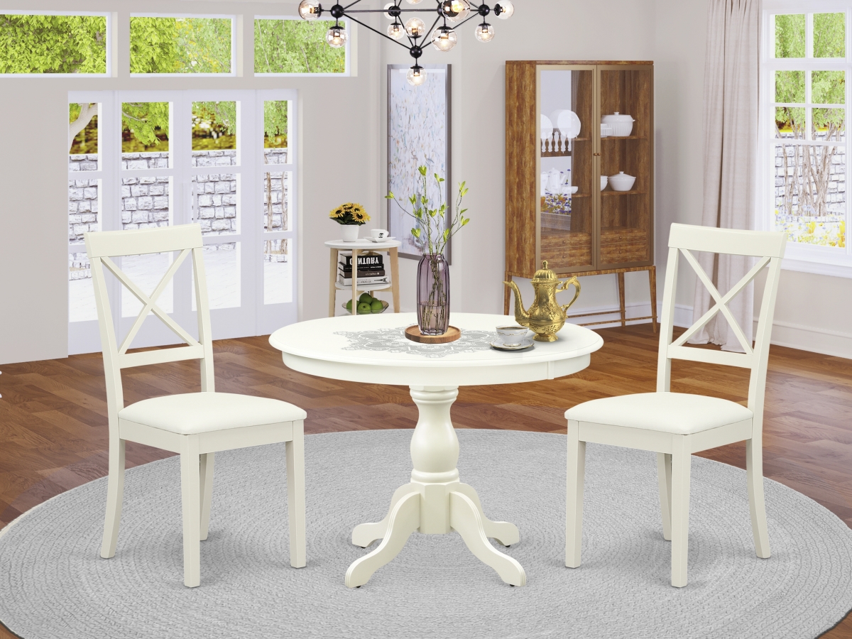 3 Piece Hartland Dining Room Set - Linen White