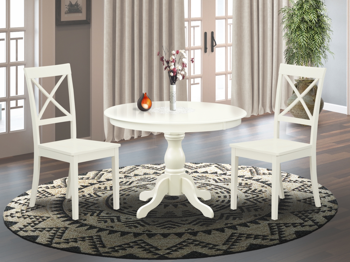 3 Piece Hartland Dining Room Set - Linen White