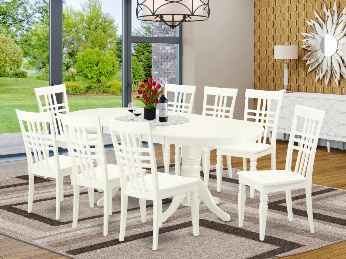 9 Piece Vancouver Dining Room Set - Linen White