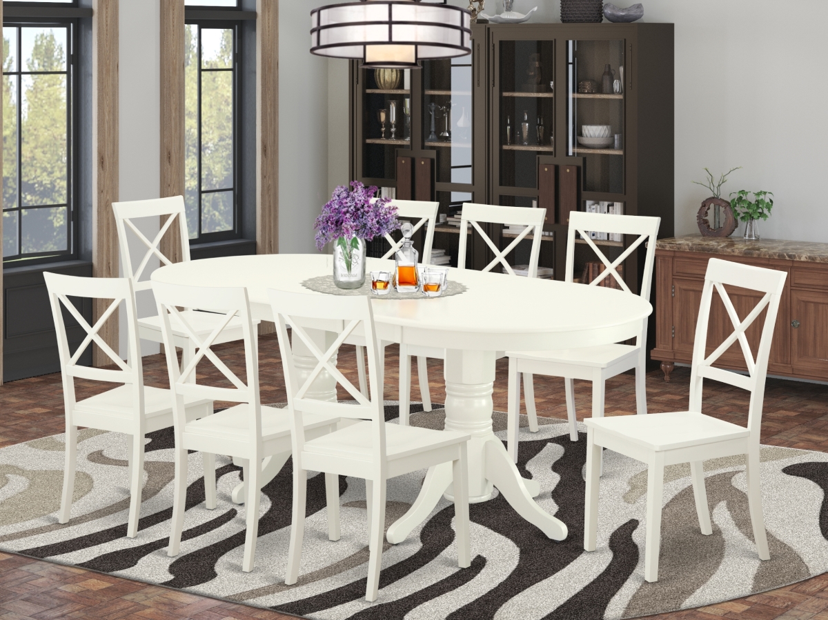 9 Piece Vancouver Kitchen Furniture Set - Linen White