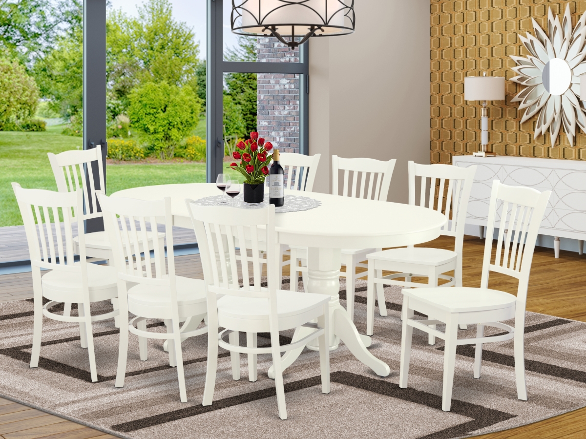 9 Piece Vancouver Dining Room Set - Linen White