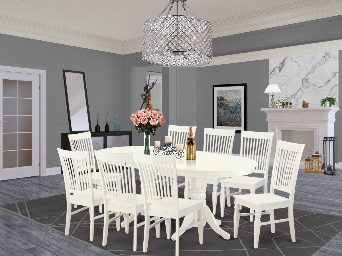 9 Piece Vancouver Kitchen Furniture Set - Linen White