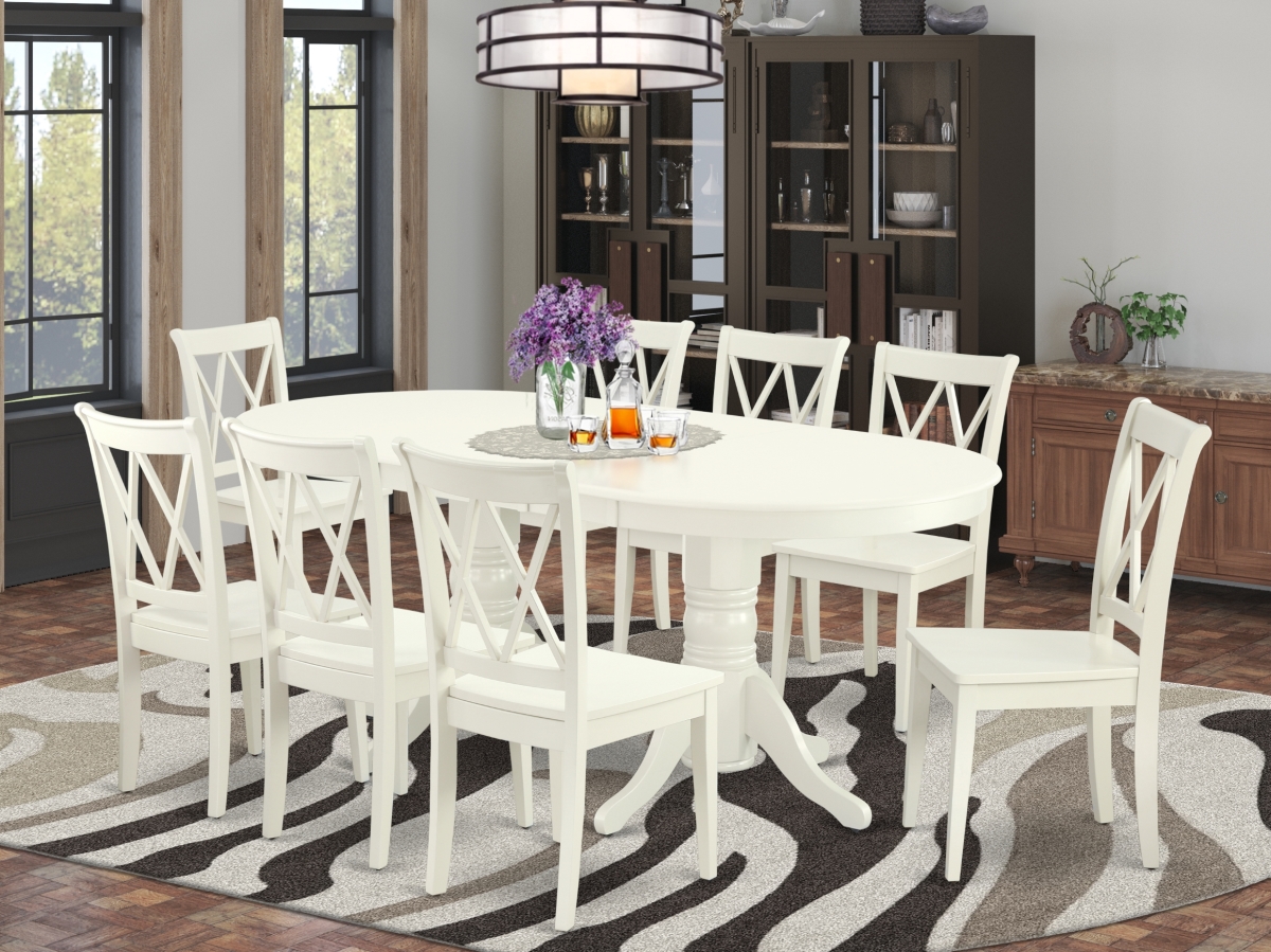 9 Piece Vancouver Dining Room Set - Linen White