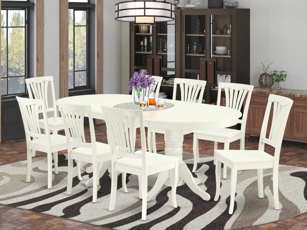 9 Piece Vancouver Dining Room Set - Linen White