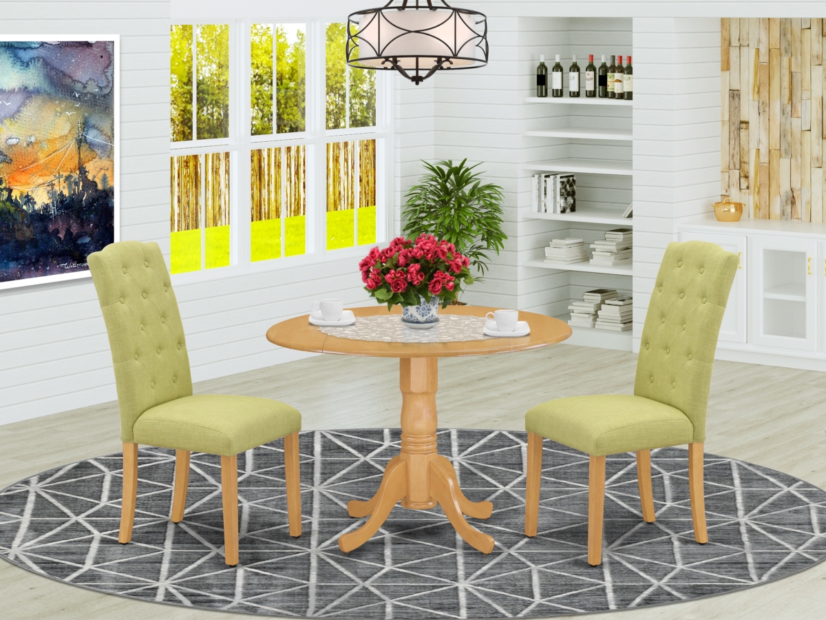 3 Piece Dublin Dinette Set - Oak & Limelight
