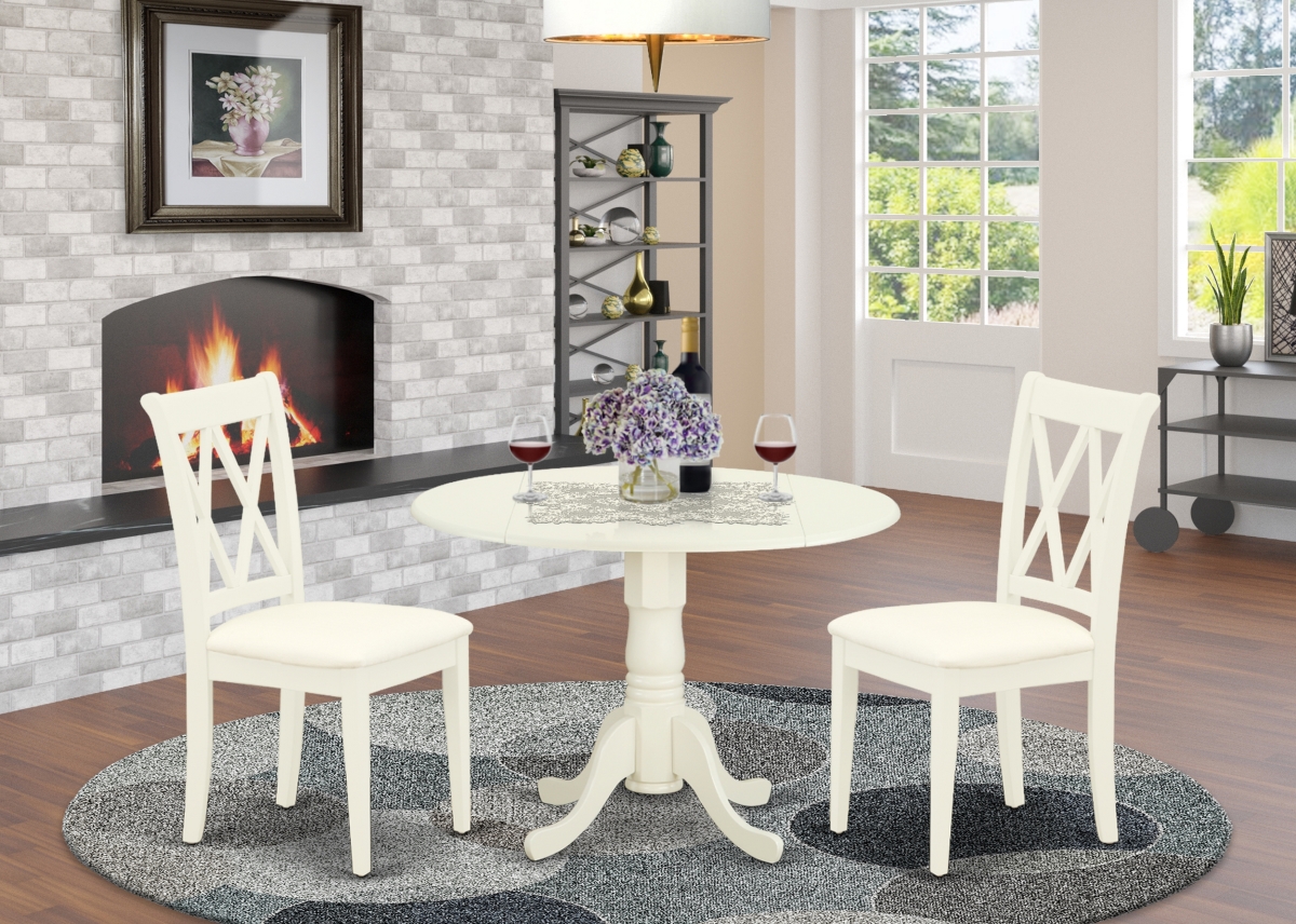 3 Piece Dublin Dinette Set - Linen White