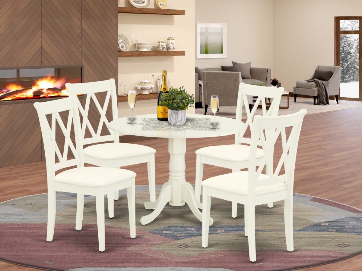 5 Piece Dublin Dining Set - Linen White