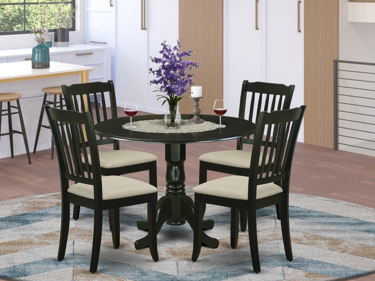 5 Piece Dublin Dining Set - Black
