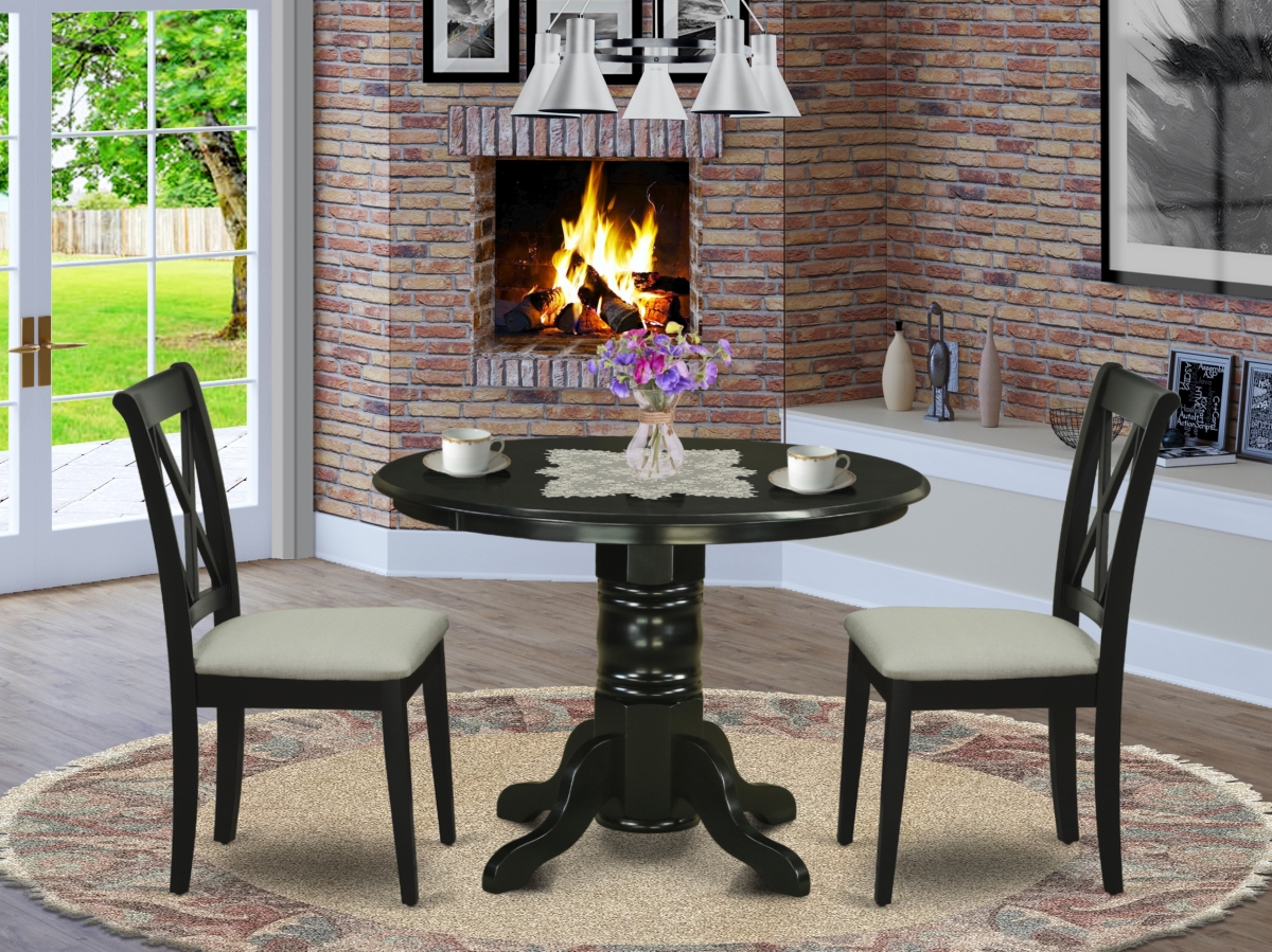 3 Piece Shelton Dinette Set - Black