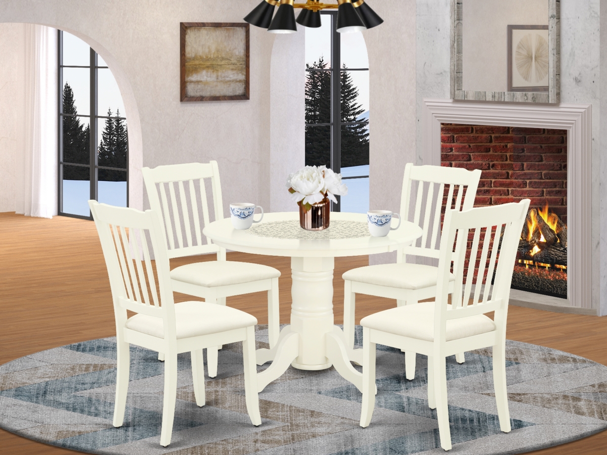 5 Piece Shelton Dining Set - Linen White