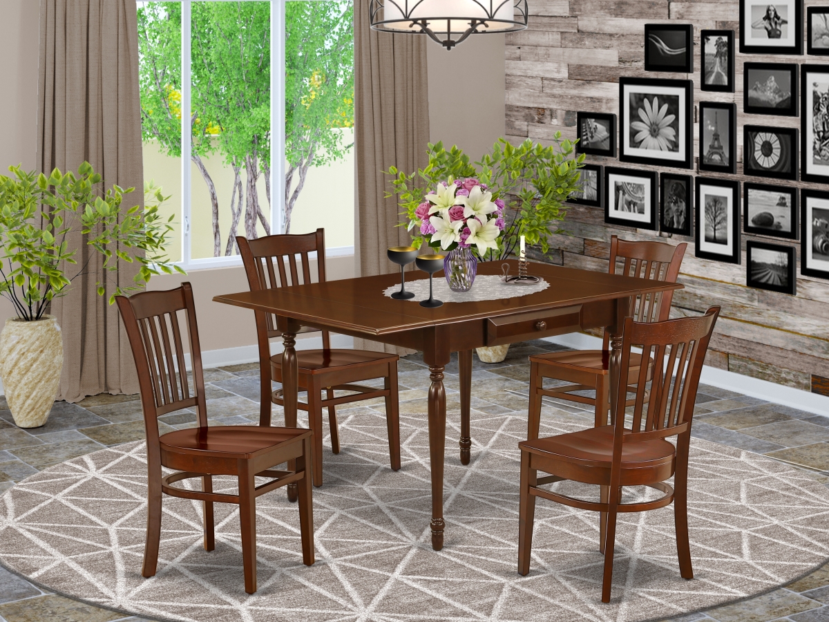 5 Piece Monza Dining Set - Mahogany