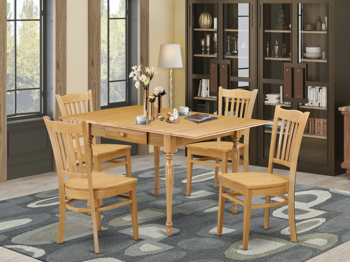 5 Piece Monza Dining Kitchen Table Set - Oak