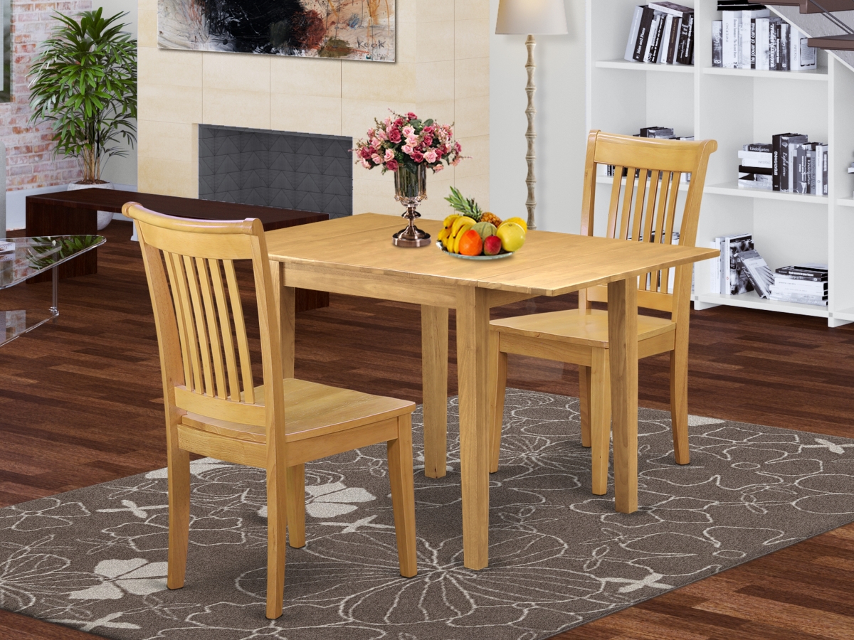 3 Piece Norden Wood Dining Table Set - Oak