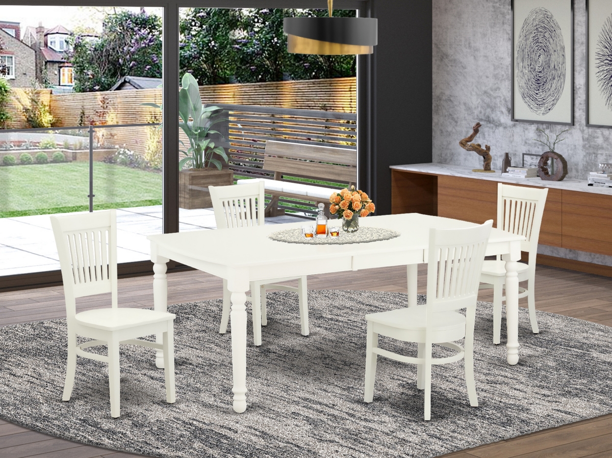 5 Piece Dover Dinette Set - Linen White