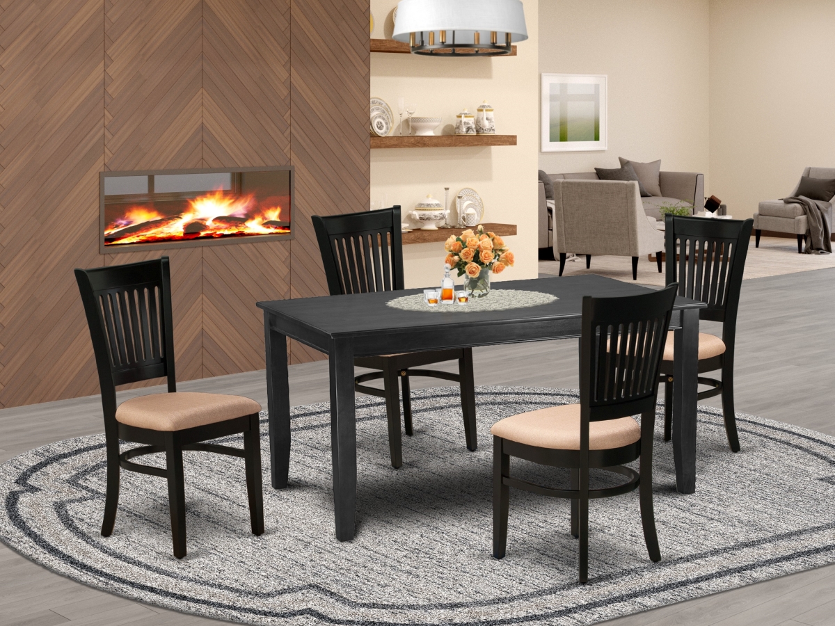 5 Piece Dudley Kitchen Dining Table Set - Black