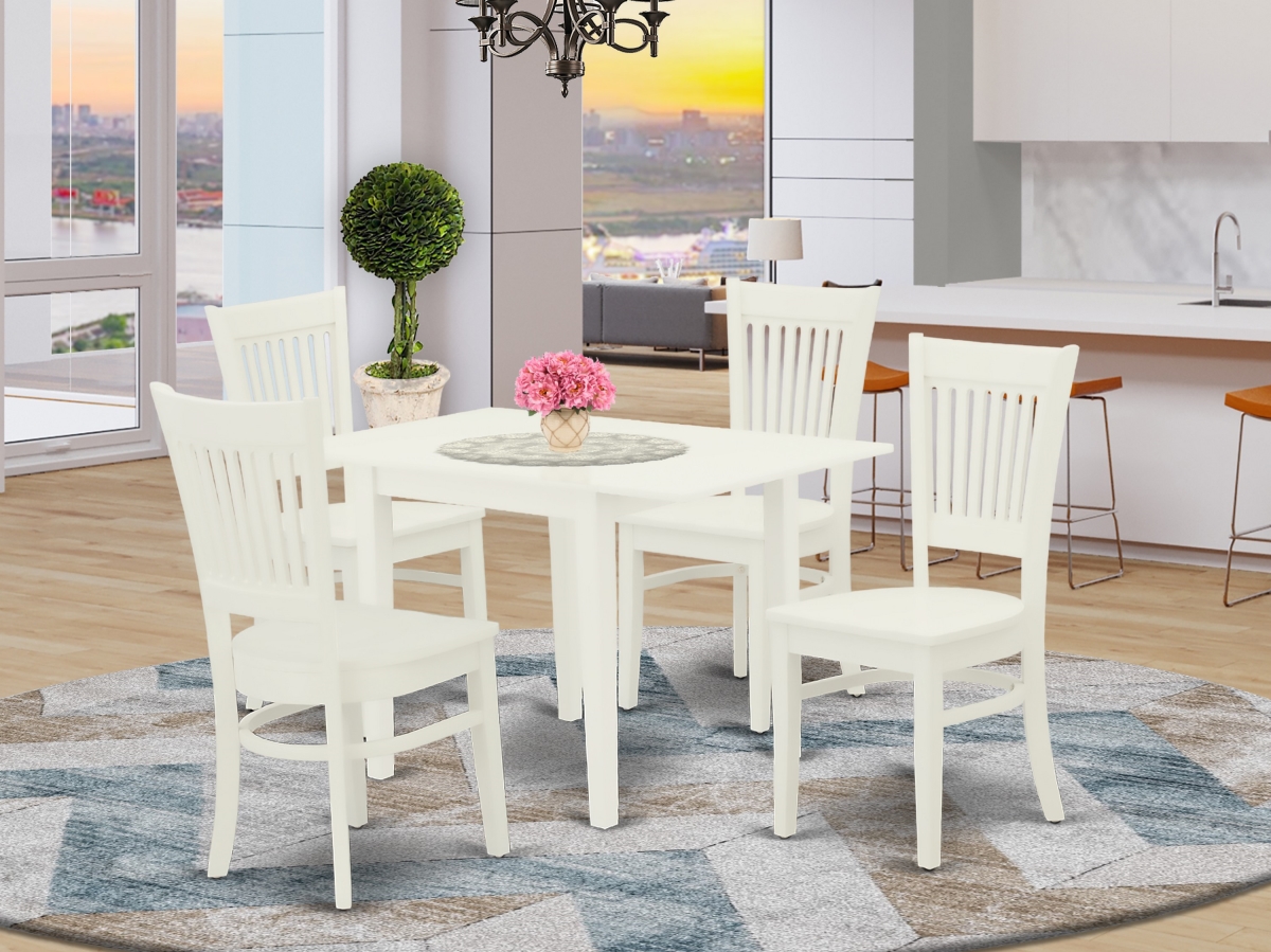 5 Piece Norden Rectangular Dinette Set - Linen White