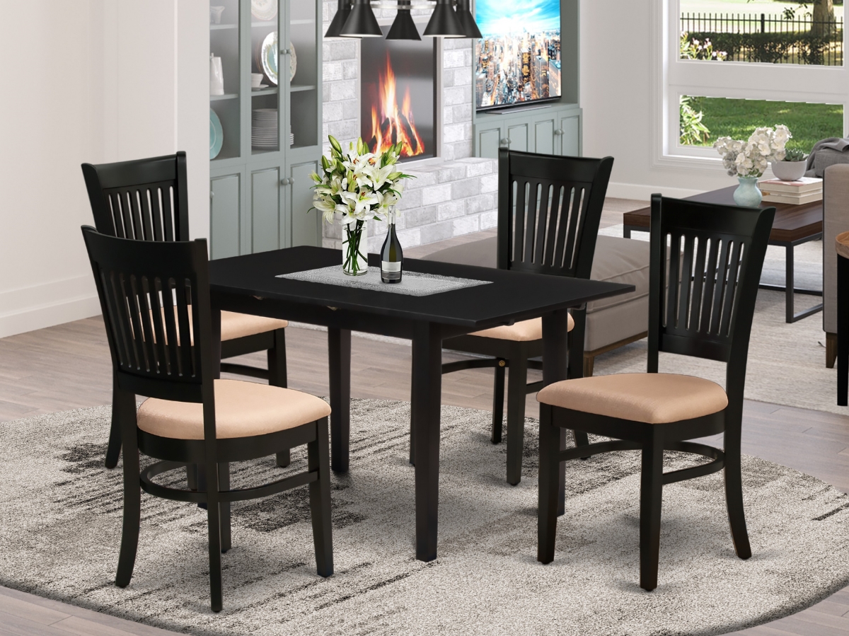 5 Piece Norden Modern Dinette Set - Black