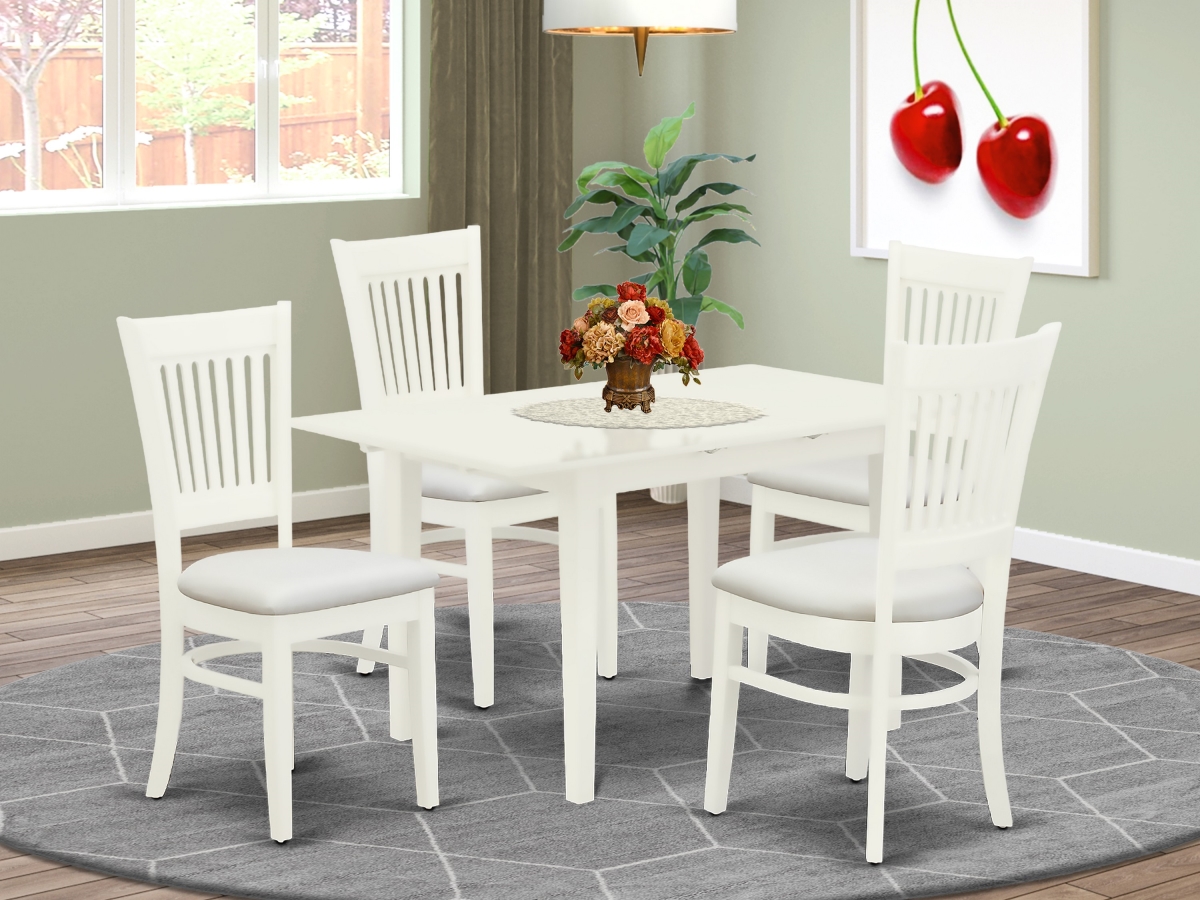 5 Piece Norden Kitchen Table Set - Linen White