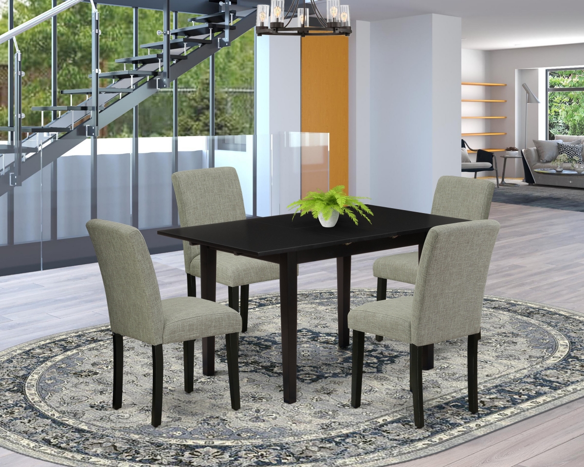 5 Piece Norfolk Kitchen Dining Table Set - Black