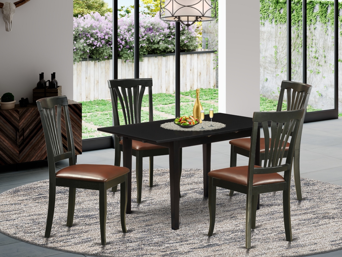 5 Piece Norfolk Dining Room Table Set - Black