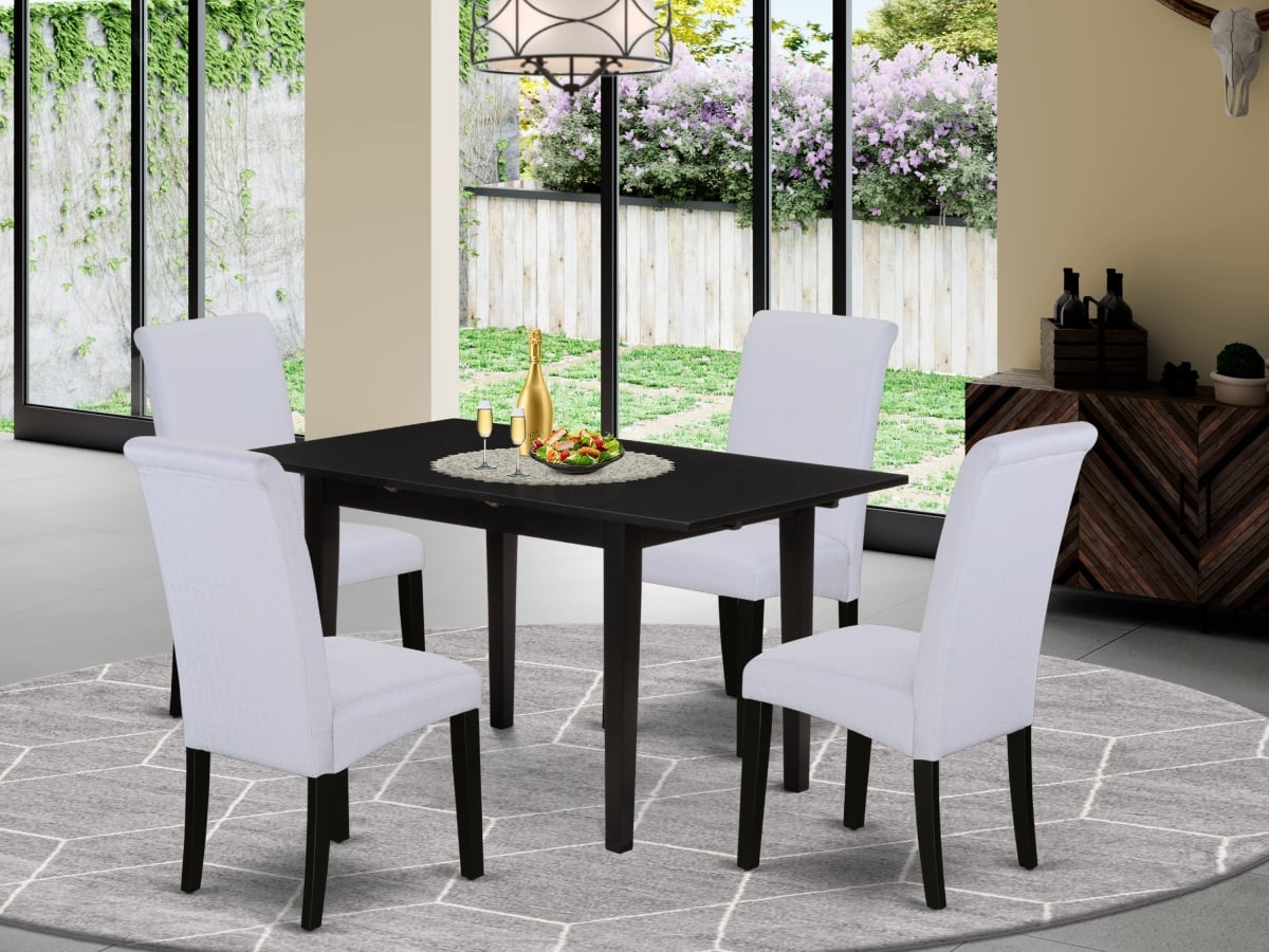 5 Piece Norfolk Kitchen Dining Table Set - Black
