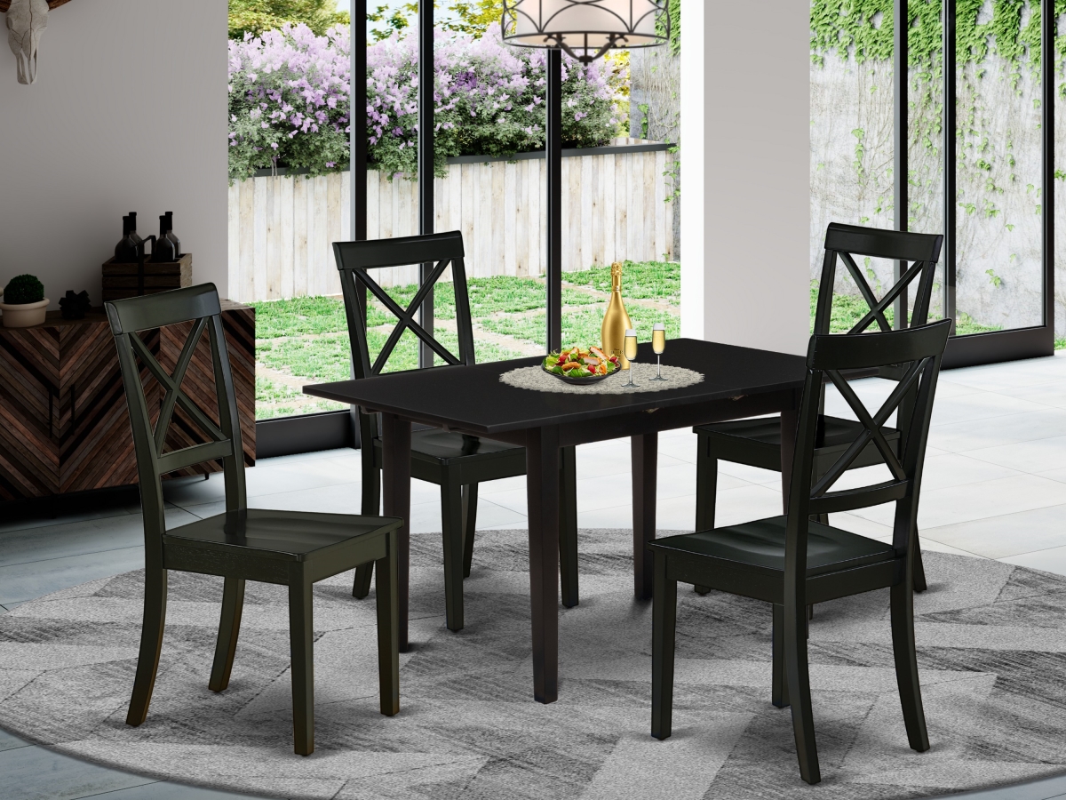5 Piece Norfolk Modern Dinette Set - Black